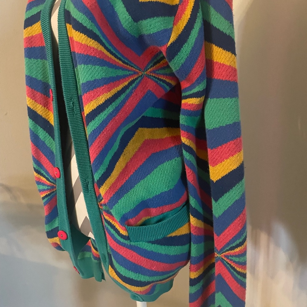 Humor multicolor sweater. Oversized medium. - Picture 2 of 4